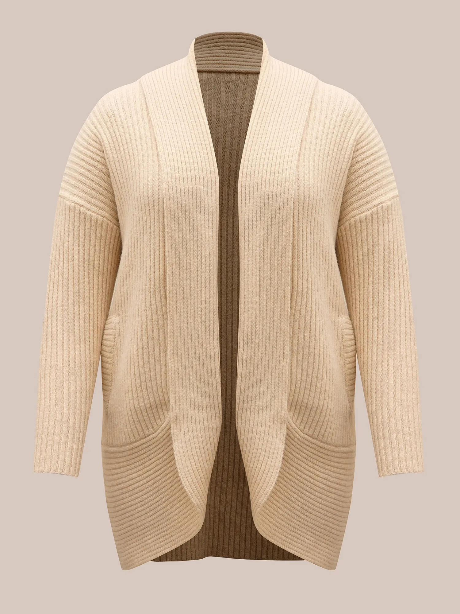 Airy Cozy Shawl Collar Open Cardigan