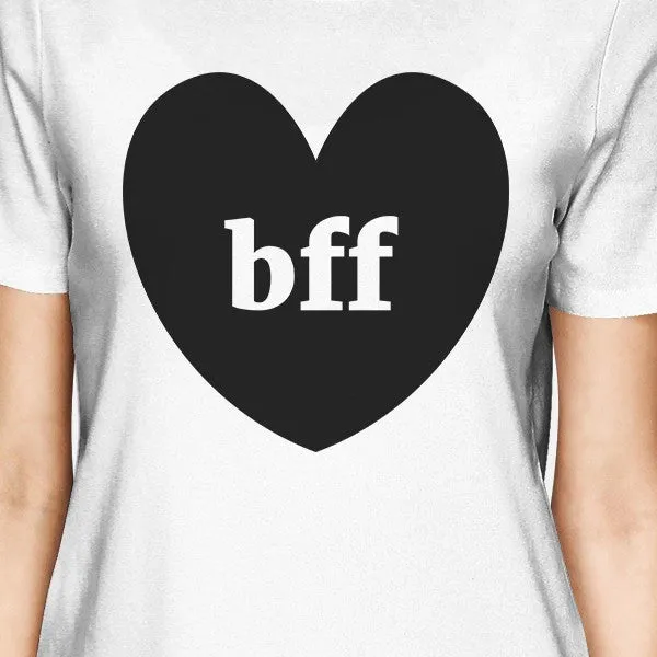 Bff Hearts BFF Matching White Shirts