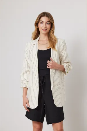 BODHI LINEN BLAZER STRIPES