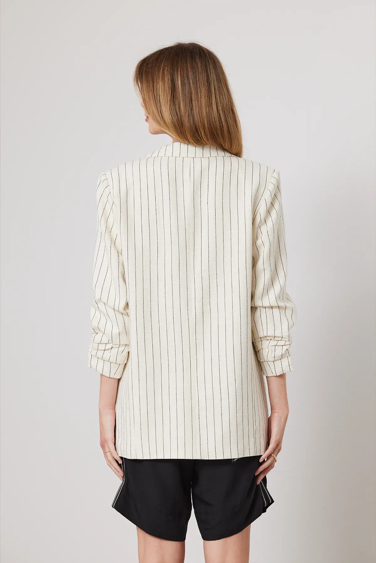 BODHI LINEN BLAZER STRIPES