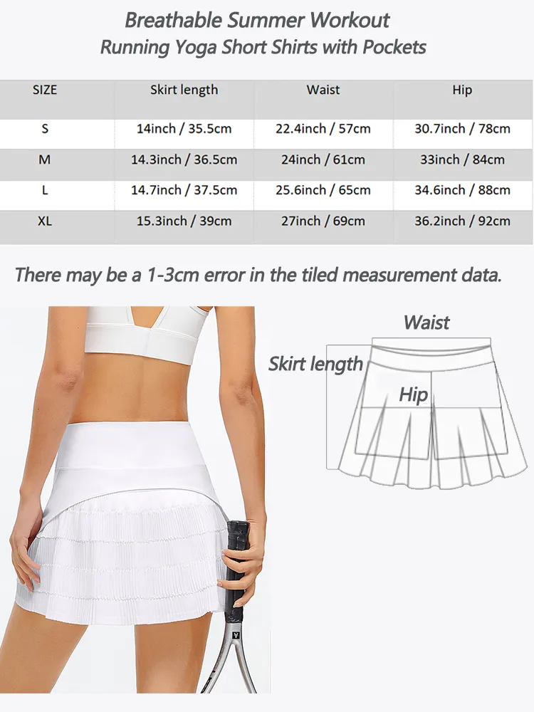 Breathable Summer Workout Running Yoga Short Shirts with Pockets