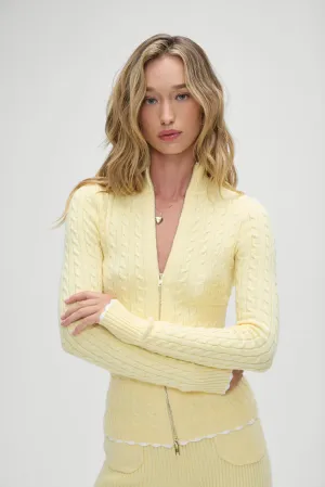 Carter Cable Knit Sweater - Vanilla Sugar