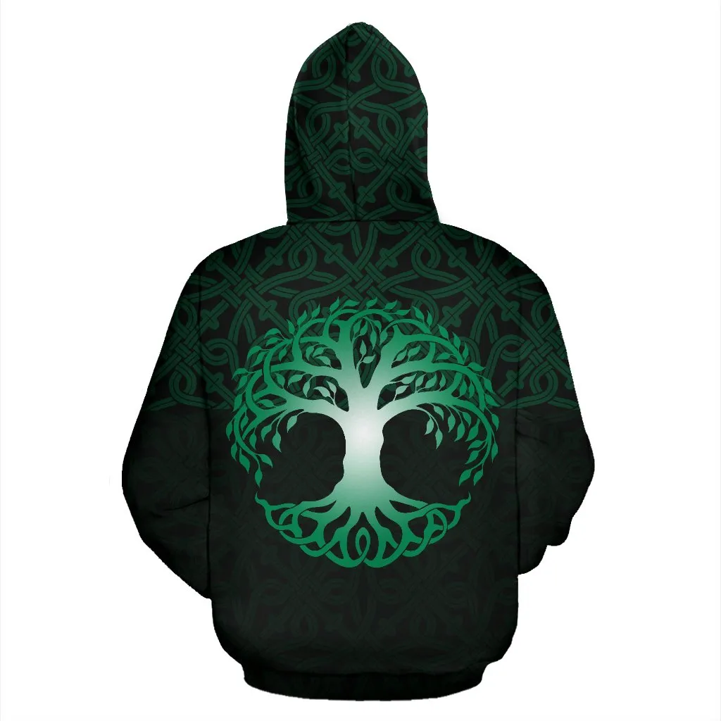 Celtic All Over Hoodie - Cross With Tree Of Life - BN01