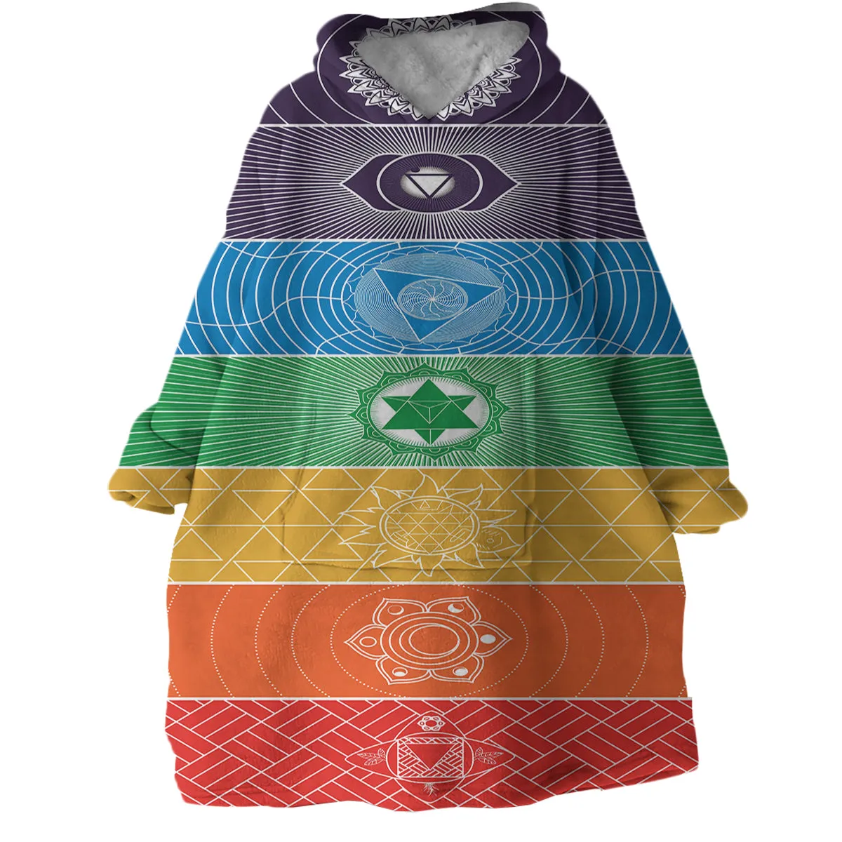 Chakra Yoga Wearable Blanket Hoodie