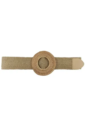 Chic Contemporary Straw Circle Belt