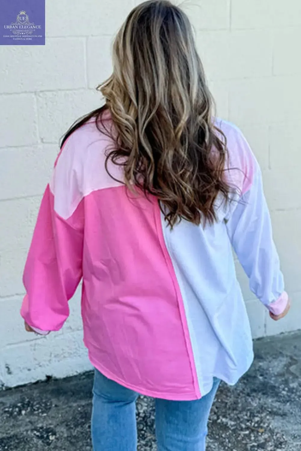 Color Block Plus Size Sweatshirt