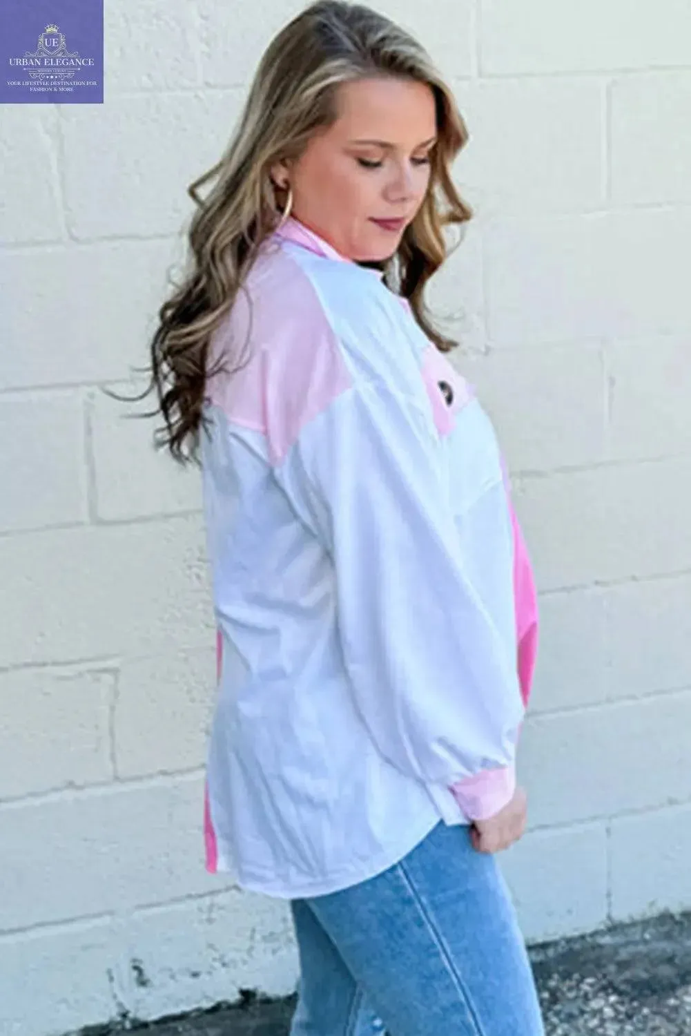 Color Block Plus Size Sweatshirt