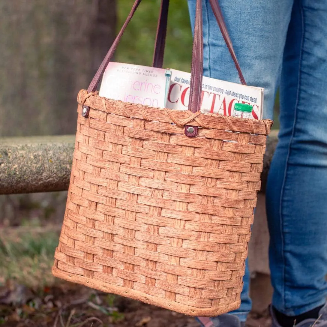 Day Tote Basket | Amish Flexible Wicker Market & Shopping Bag