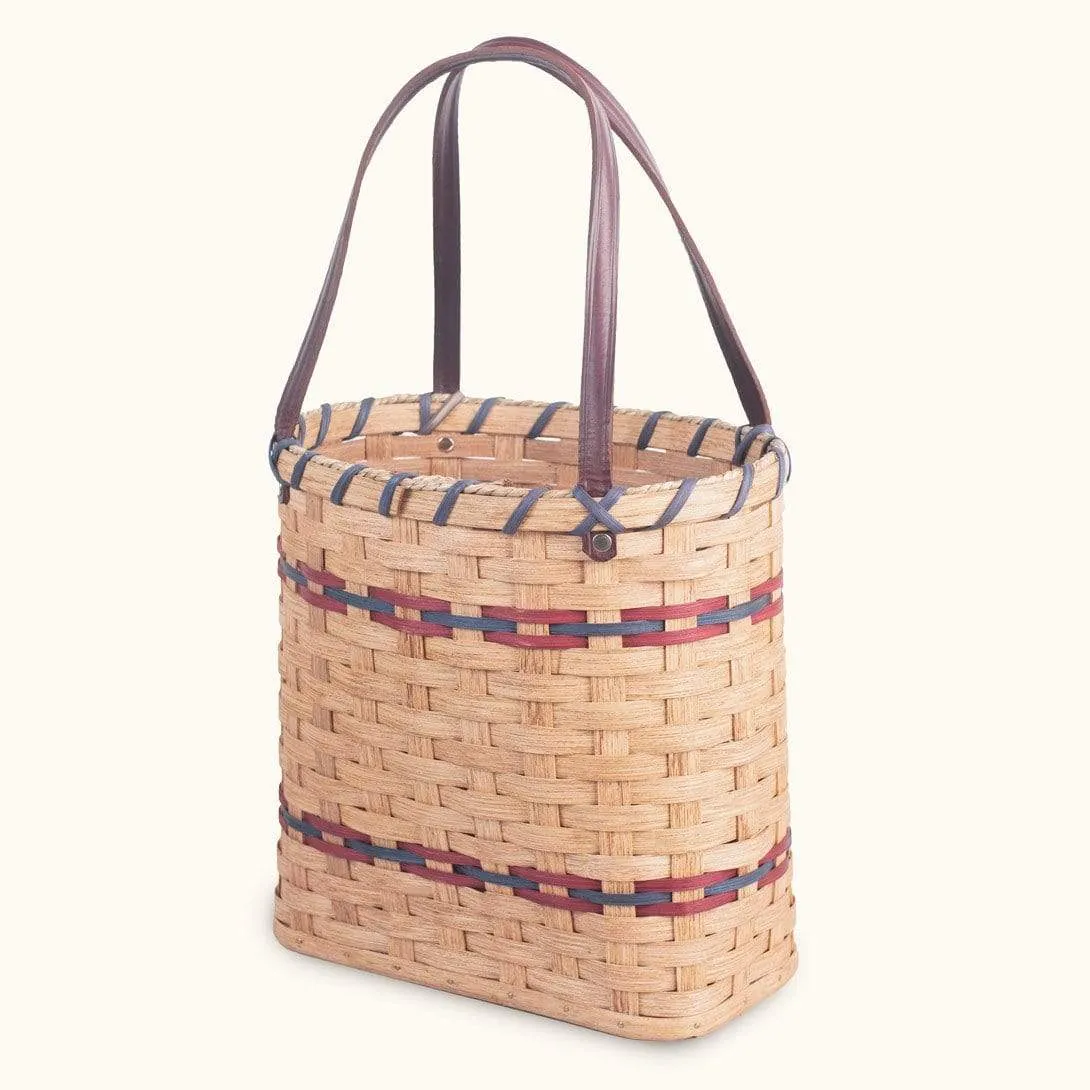 Day Tote Basket | Amish Flexible Wicker Market & Shopping Bag