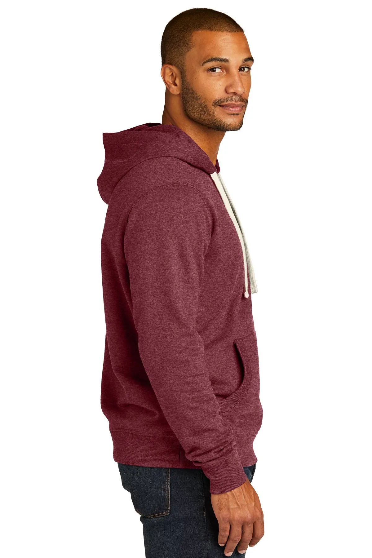 District Re-Fleece Hoodies, Maroon Heather