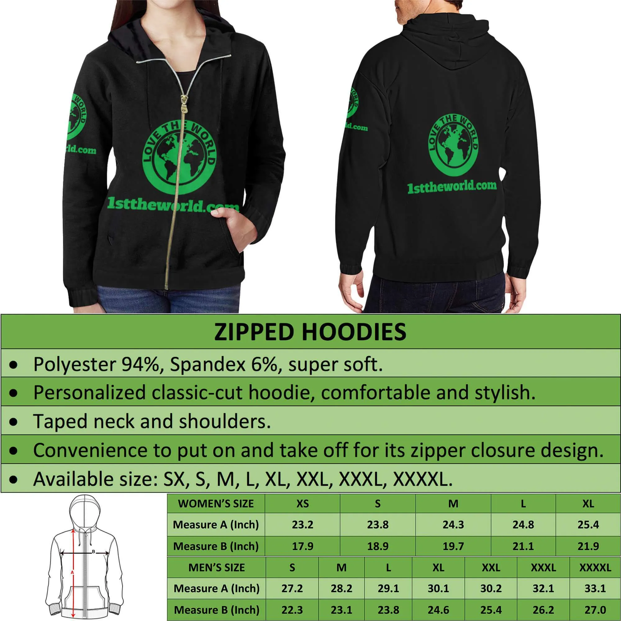 Dominican Republic Special Zipper Hoodie A7