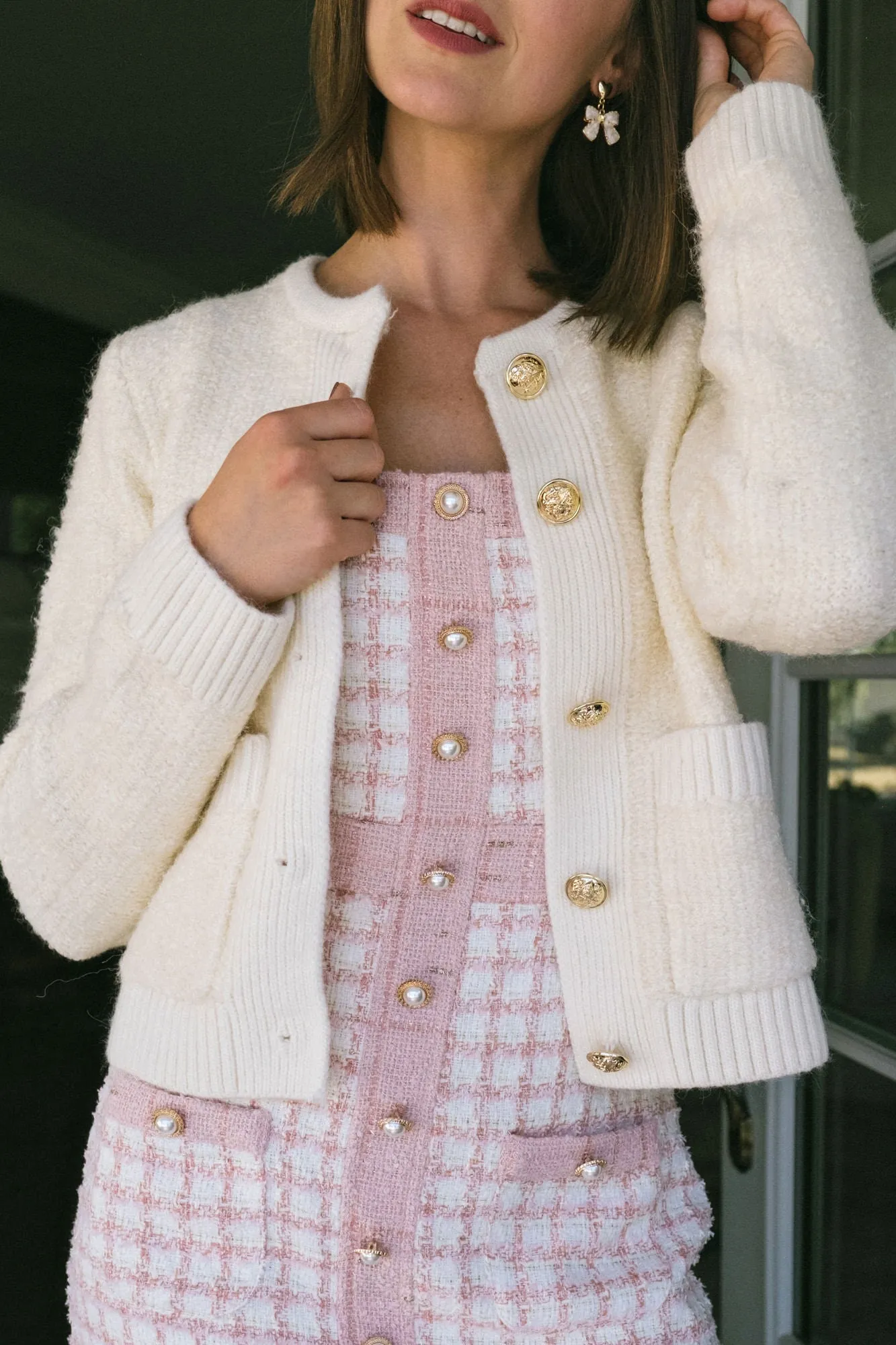 Geraldine Buttoned Knit Cardigan