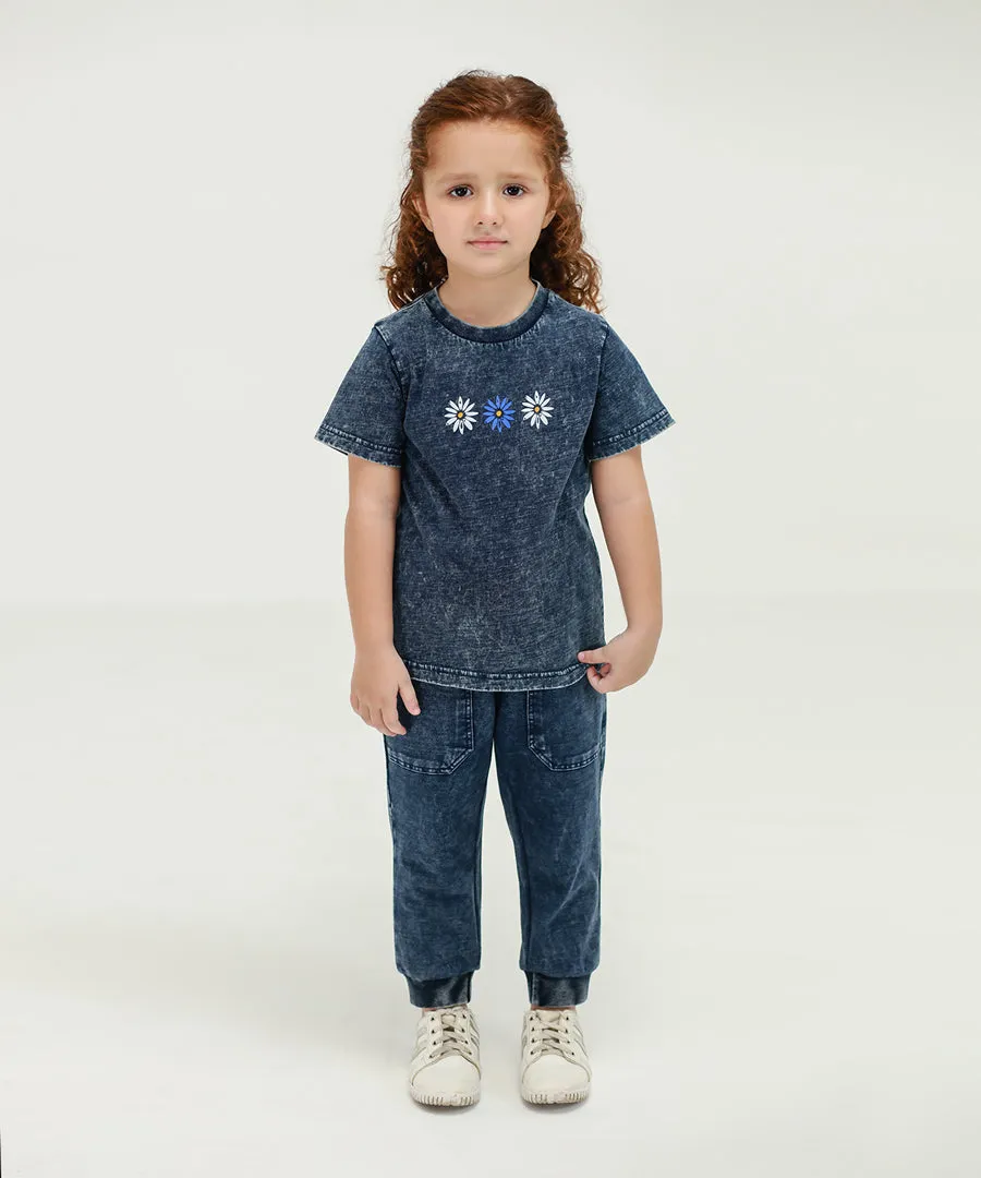 Girls' Denim Joggers