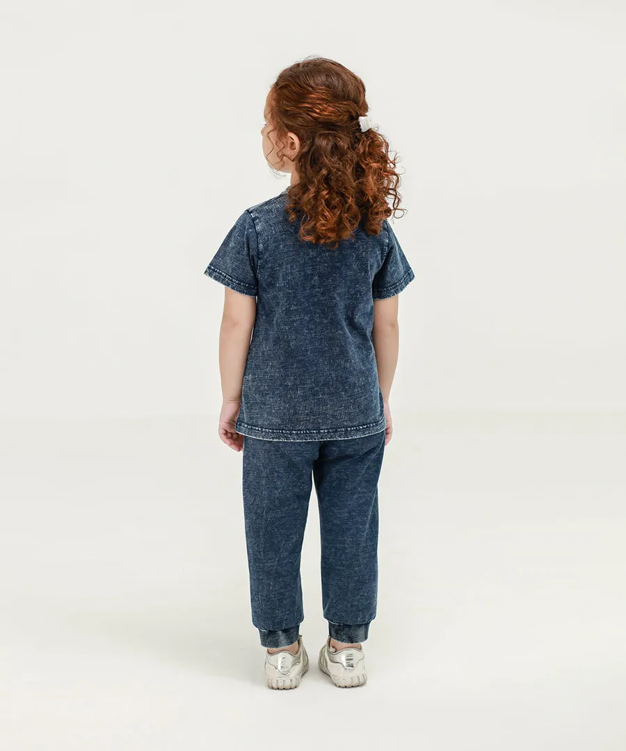 Girls' Denim Joggers