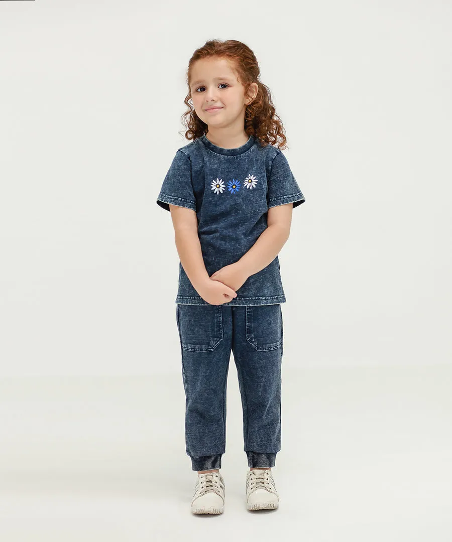 Girls' Denim Joggers