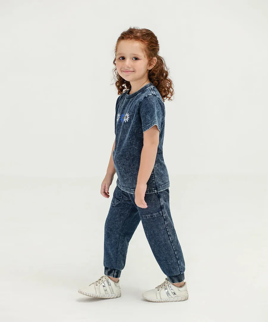 Girls' Denim Joggers