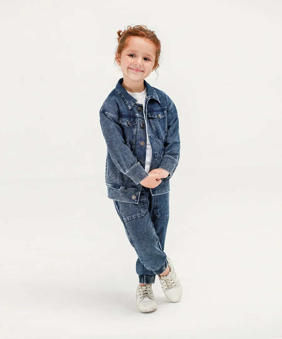 Girls' Denim Joggers