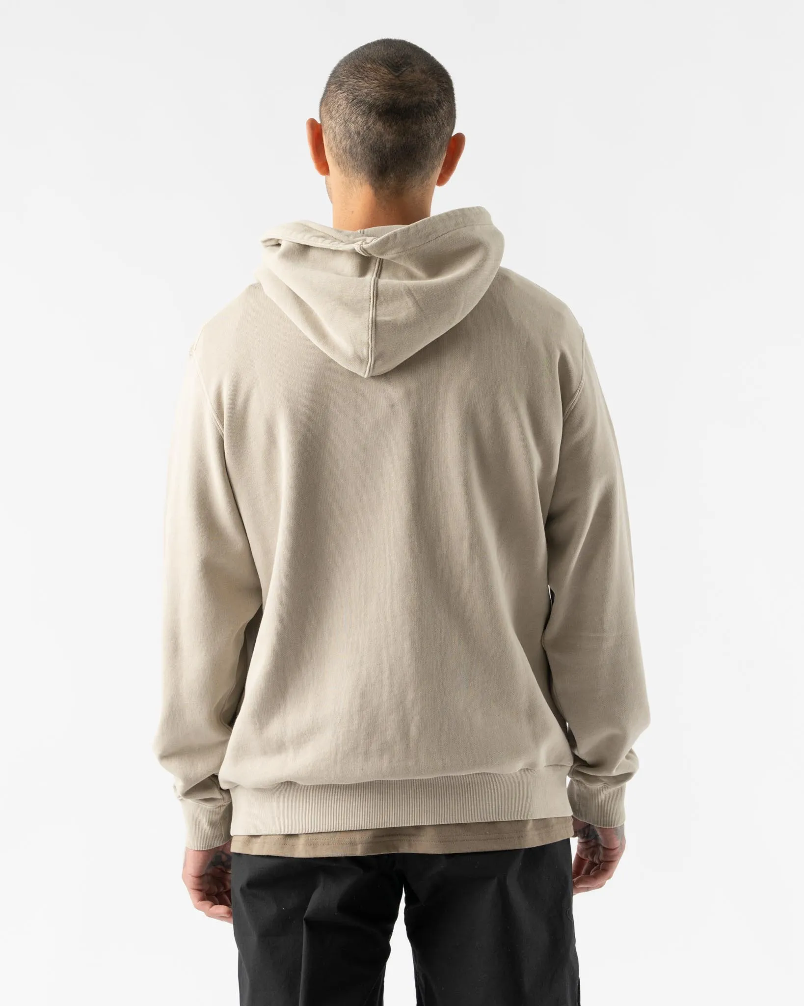 Gramicci One Point Hooded Sweatshirt in Oatmeal Pigment