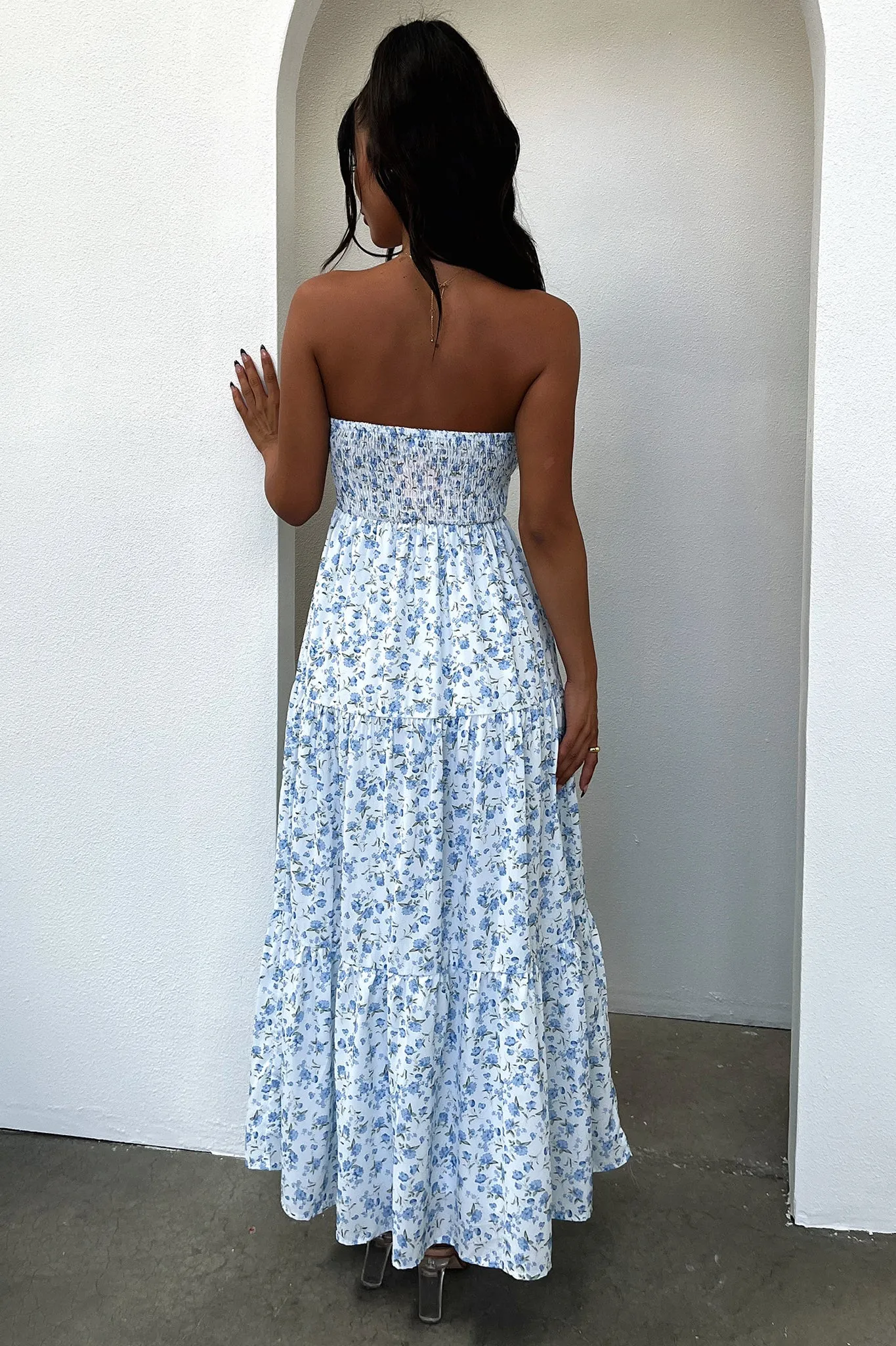 Hailey Maxi Dress - Blue Floral