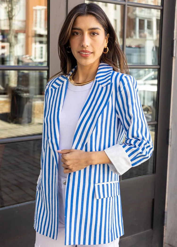 Jackie Striped Pocketed Blazer ***FINAL SALE***