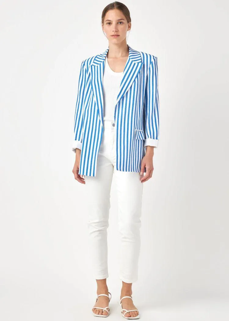 Jackie Striped Pocketed Blazer ***FINAL SALE***