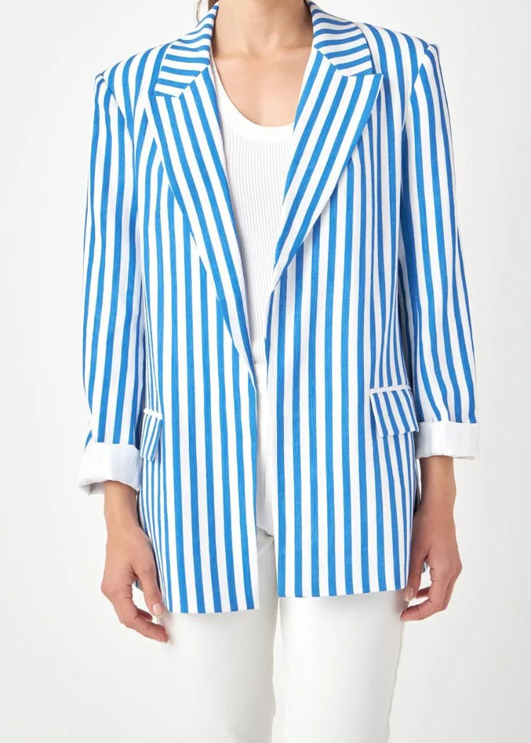 Jackie Striped Pocketed Blazer ***FINAL SALE***