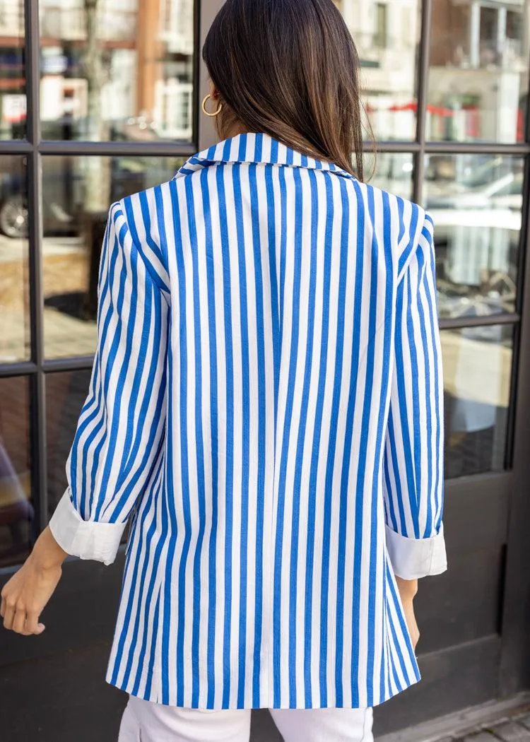 Jackie Striped Pocketed Blazer ***FINAL SALE***