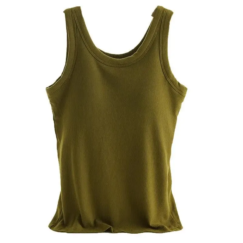 Little Addiction Basic Padded Ribbed Tank Top