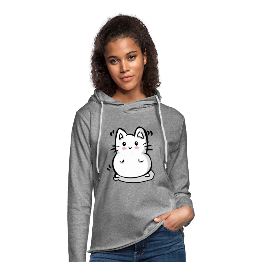 Marshmallow Kitty Unisex Lightweight Terry Hoodie