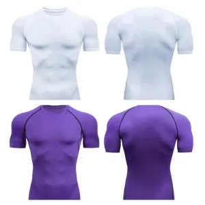 Men's Compression Running Sport Shirt Short Sleeve