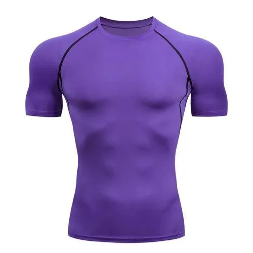 Men's Compression Running Sport Shirt Short Sleeve