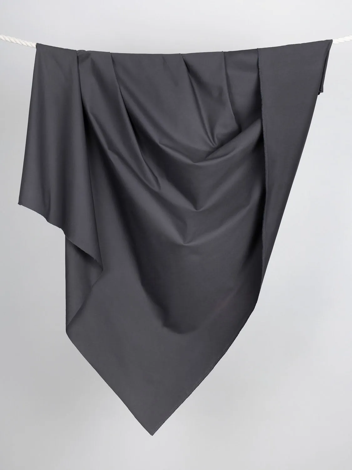 Midweight Organic Cotton Twill - Charcoal