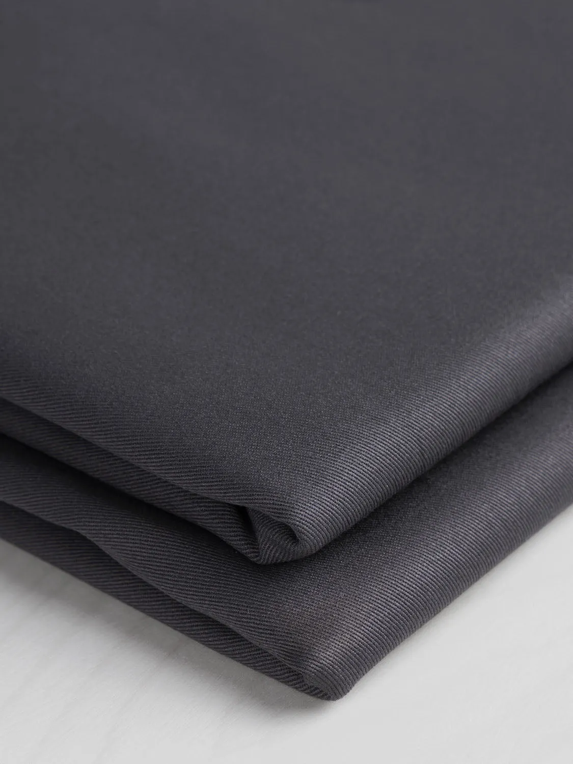 Midweight Organic Cotton Twill - Charcoal