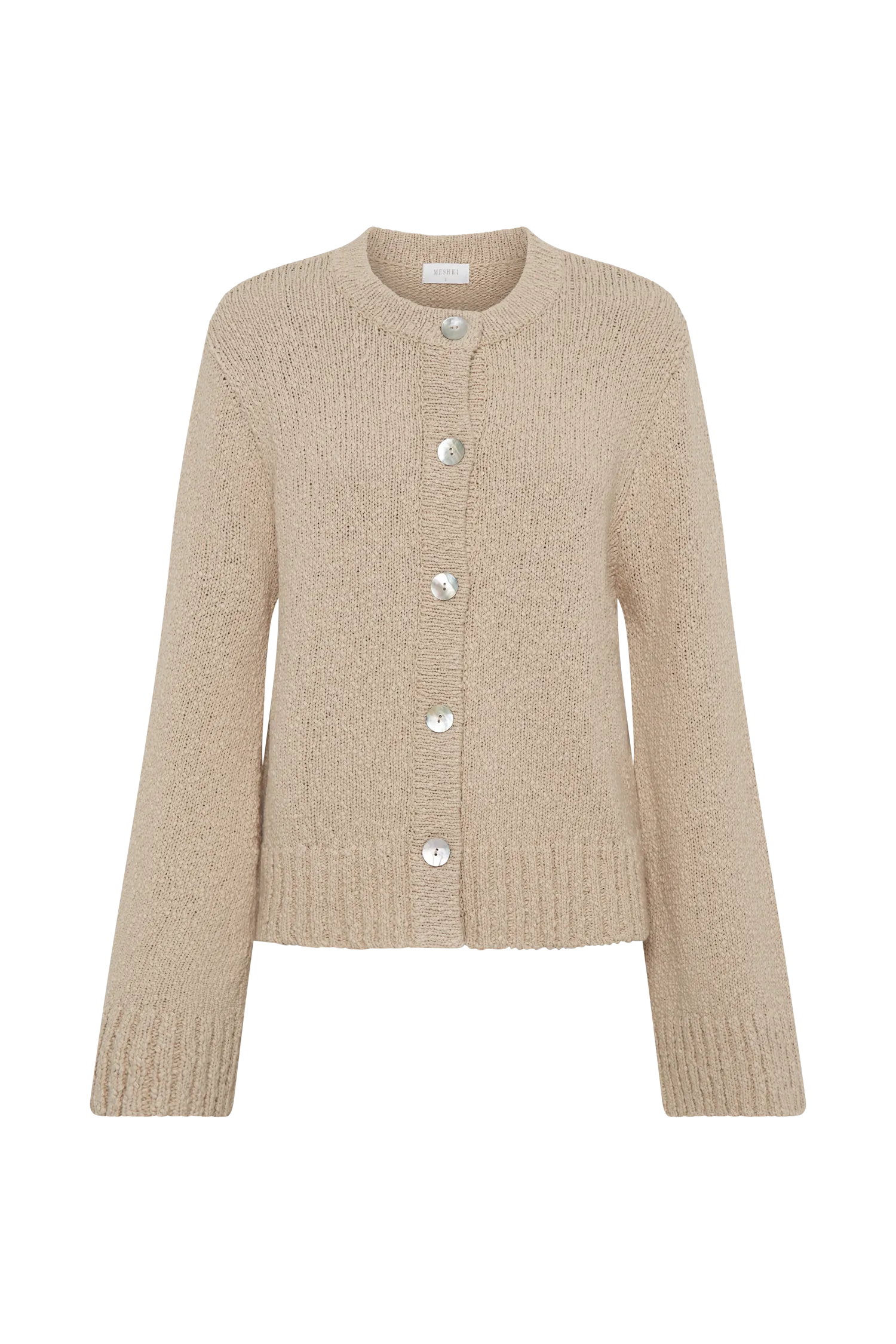 Moira Oversized Boucle Cardigan - Wheat