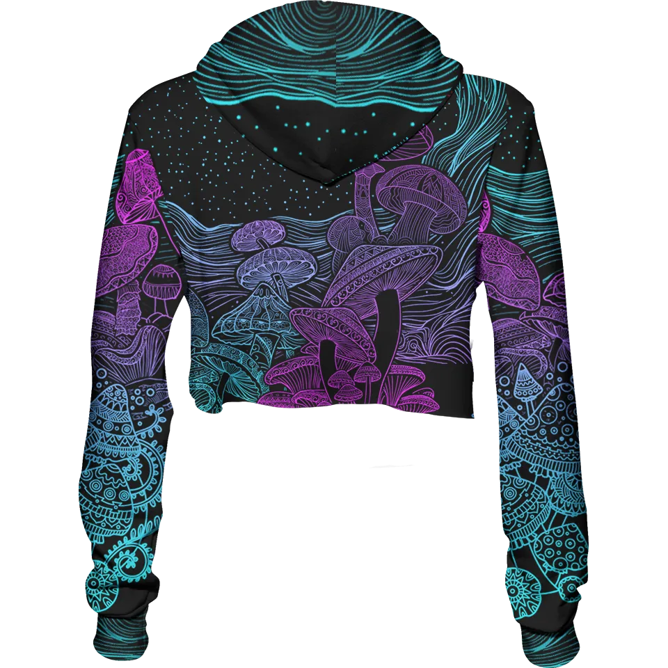 Mycelia Crop Hoodie