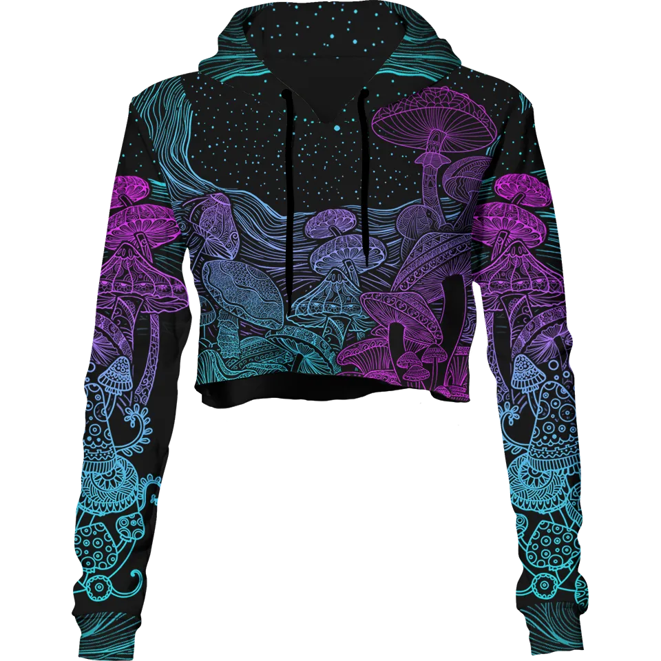 Mycelia Crop Hoodie