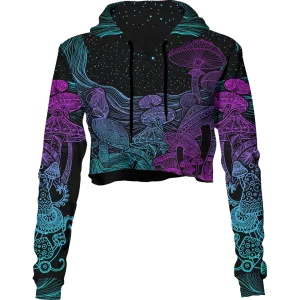 Mycelia Crop Hoodie