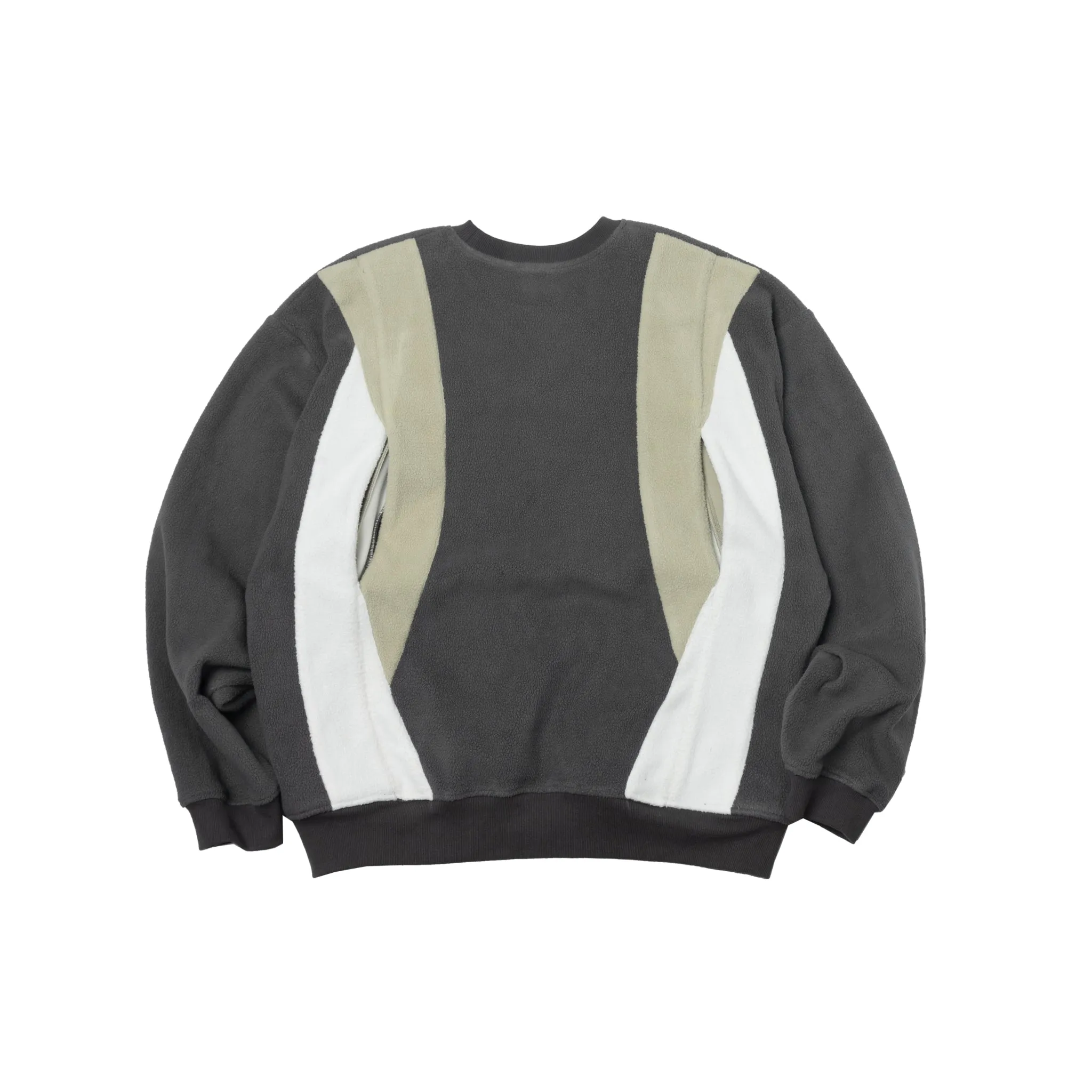 Patchwork Polar Fleece Sweatershirt