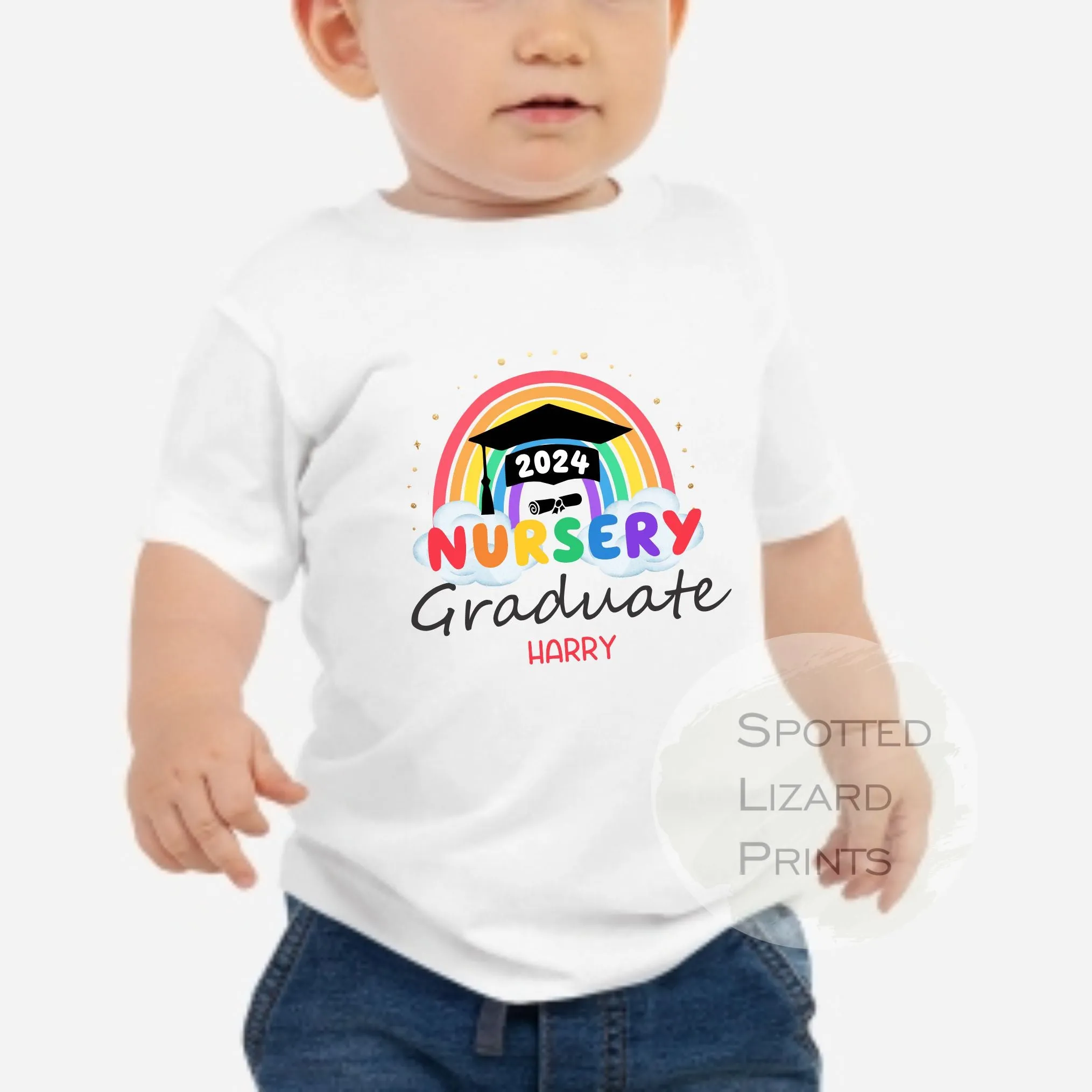 Personalised Nursery Graduation, Preschool Leaver, School Graduation Kids T-Shirt