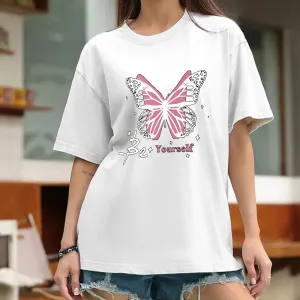 Pink Butterfly Creative Pattern Design T-Shirts, Hoodies, Sweatshirts