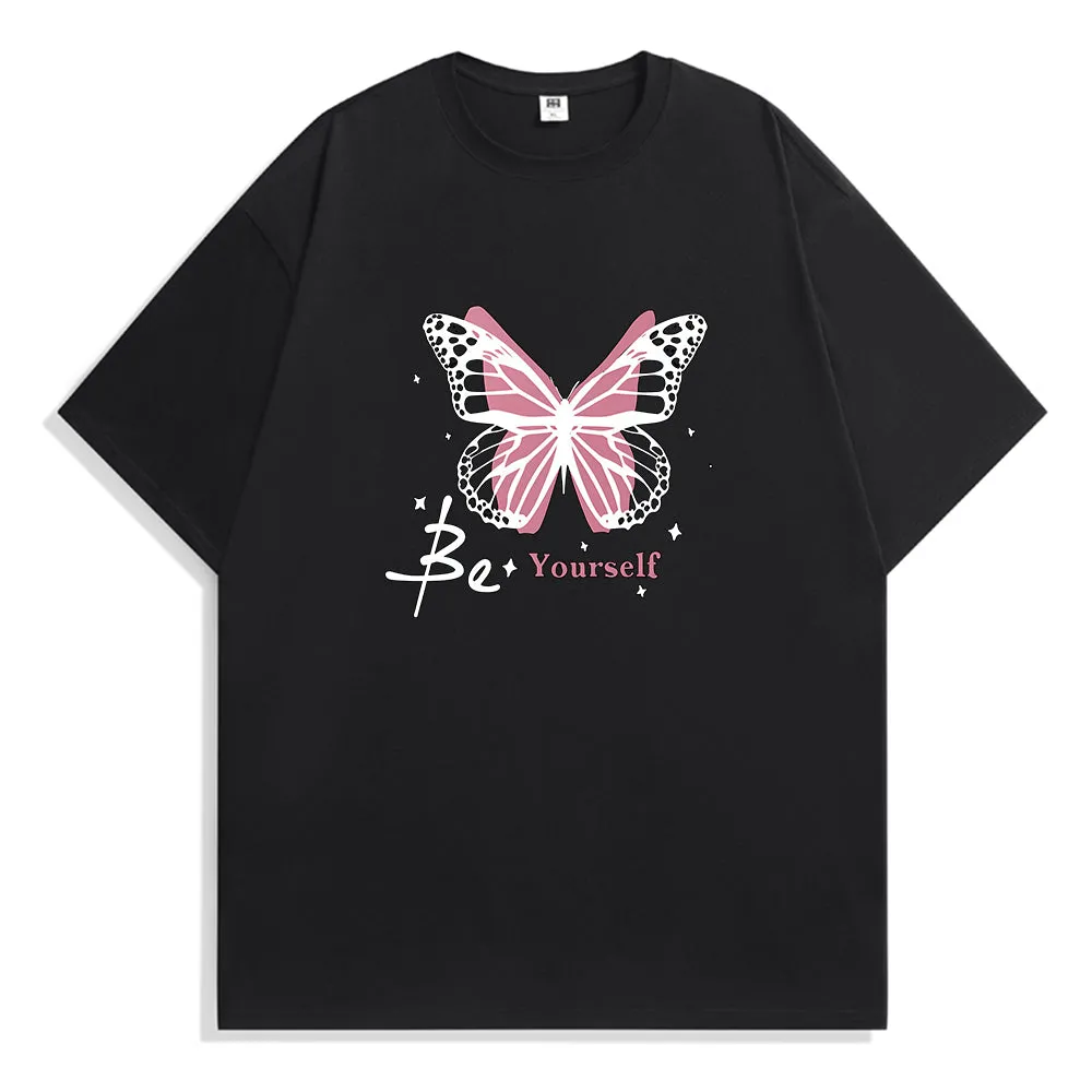 Pink Butterfly Creative Pattern Design T-Shirts, Hoodies, Sweatshirts