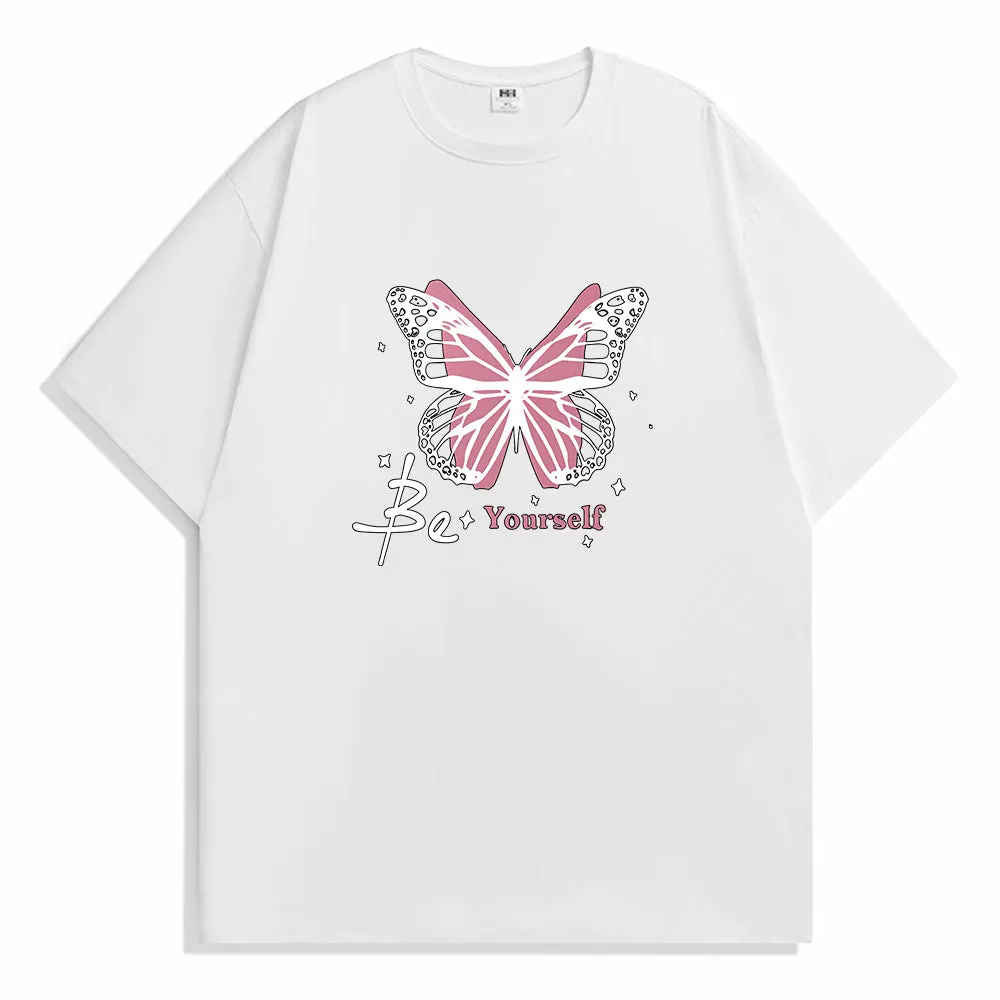 Pink Butterfly Creative Pattern Design T-Shirts, Hoodies, Sweatshirts