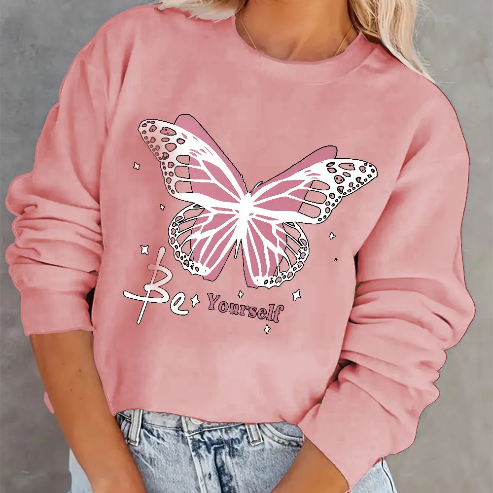 Pink Butterfly Creative Pattern Design T-Shirts, Hoodies, Sweatshirts