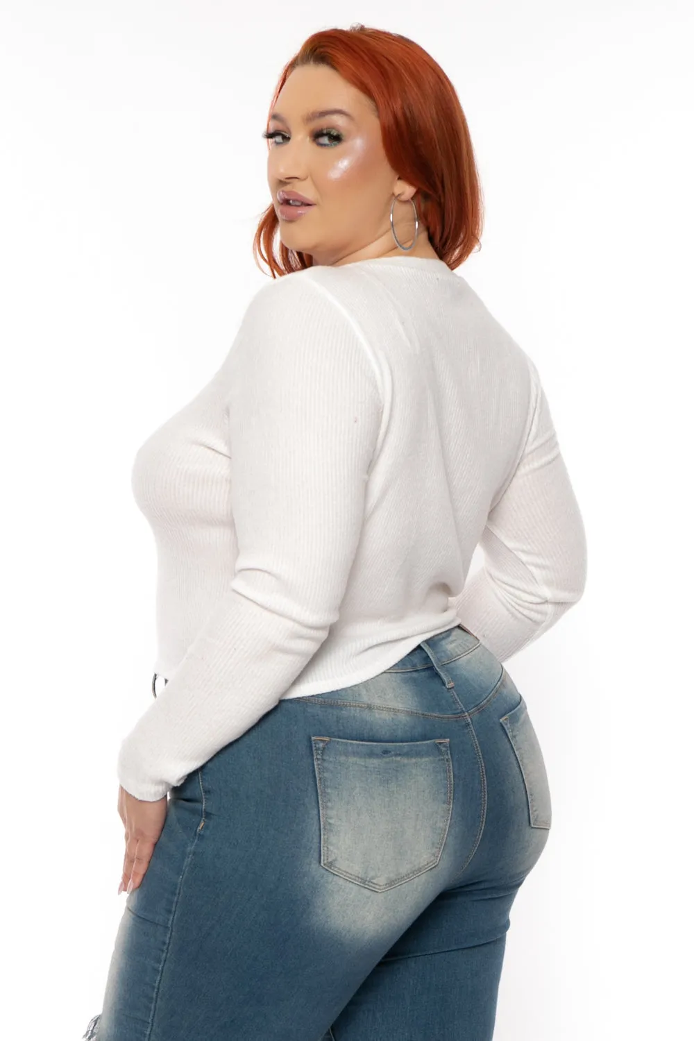 Plus Size Delaney Sweater - Ivory