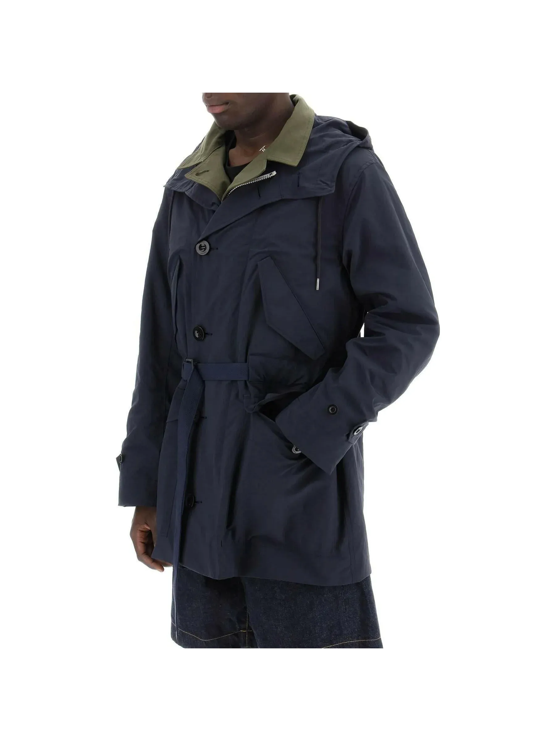 Reversible Overcoat in Cotton Blend