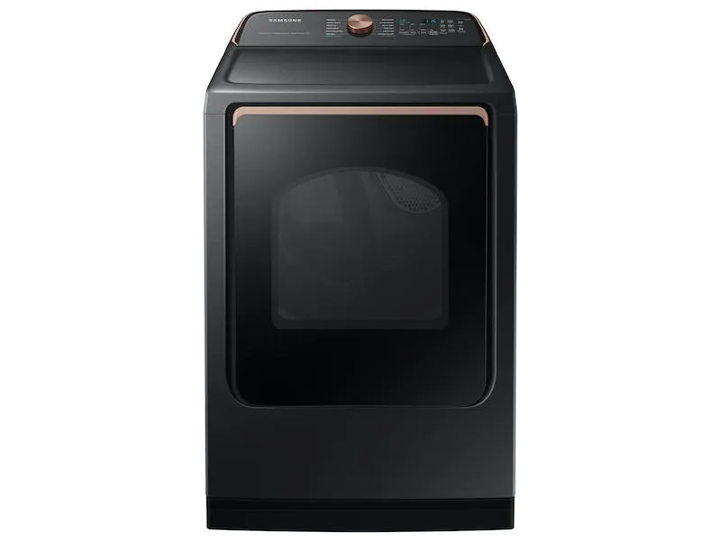 Samsung DVG55A7700V 7.4 cu. ft. Smart Gas Dryer with Steam Sanitize  in Brushed Black