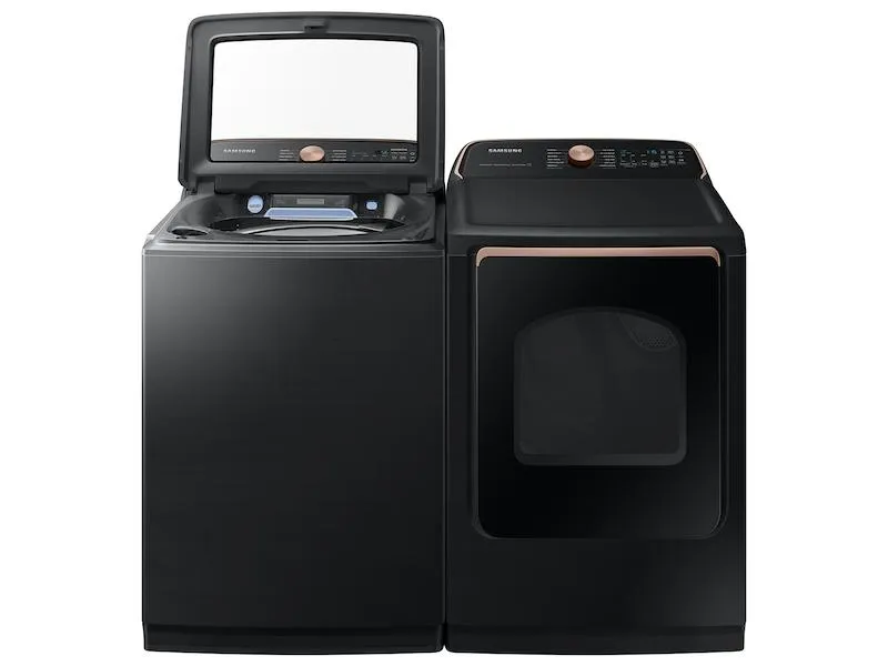 Samsung DVG55A7700V 7.4 cu. ft. Smart Gas Dryer with Steam Sanitize  in Brushed Black