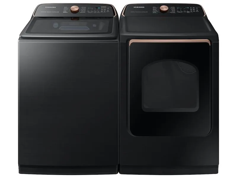 Samsung DVG55A7700V 7.4 cu. ft. Smart Gas Dryer with Steam Sanitize  in Brushed Black