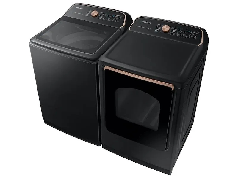 Samsung DVG55A7700V 7.4 cu. ft. Smart Gas Dryer with Steam Sanitize  in Brushed Black