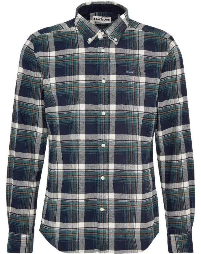 Shieldton Tailored Shirt in Dark Navy by Barbour